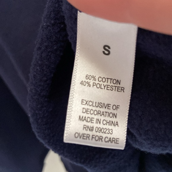 MILAN ITALY 1991 Vintage Retro Look Cropped Navy Blue Sweatshirt Embroidered - Picture 7 of 8